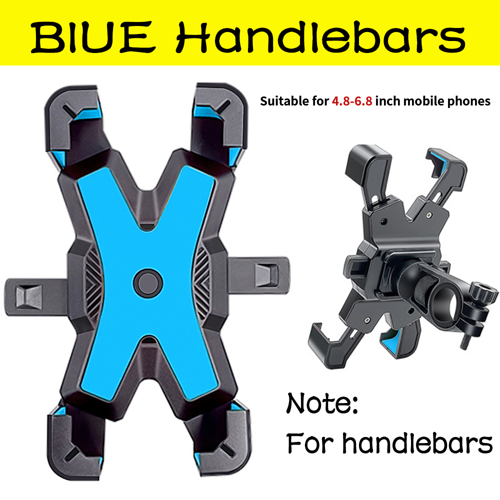 Bike Phone Holder Motorcycle Universal Bicycle handlebar Rearview Mirrors Bracket for 7.2 Inch Mobile Phone Stent Shockproof: black