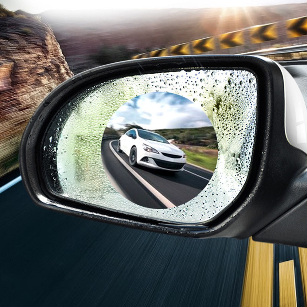 2 stk bil bakspejl beskyttende film anti-tåge vindue klar regntæt bakspejl vandtæt nano klistermærker