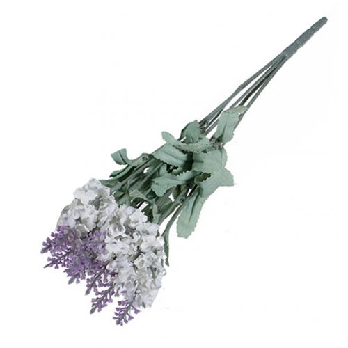 Artificial Provence Lavender Silk Flower Bouquet Wedding Home Party DIY Decor 10 Heads Purple Light Fragrance Home Garden Decors: White