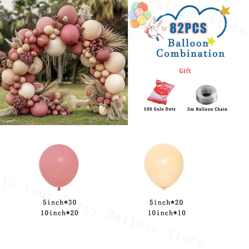 Arco de globos rosa polvoriento, decoración de compromiso de boda, Kit de guirnalda de globos desnudo bohemio neutro, decoración para de cumpleaños y Baby Shower: Marble