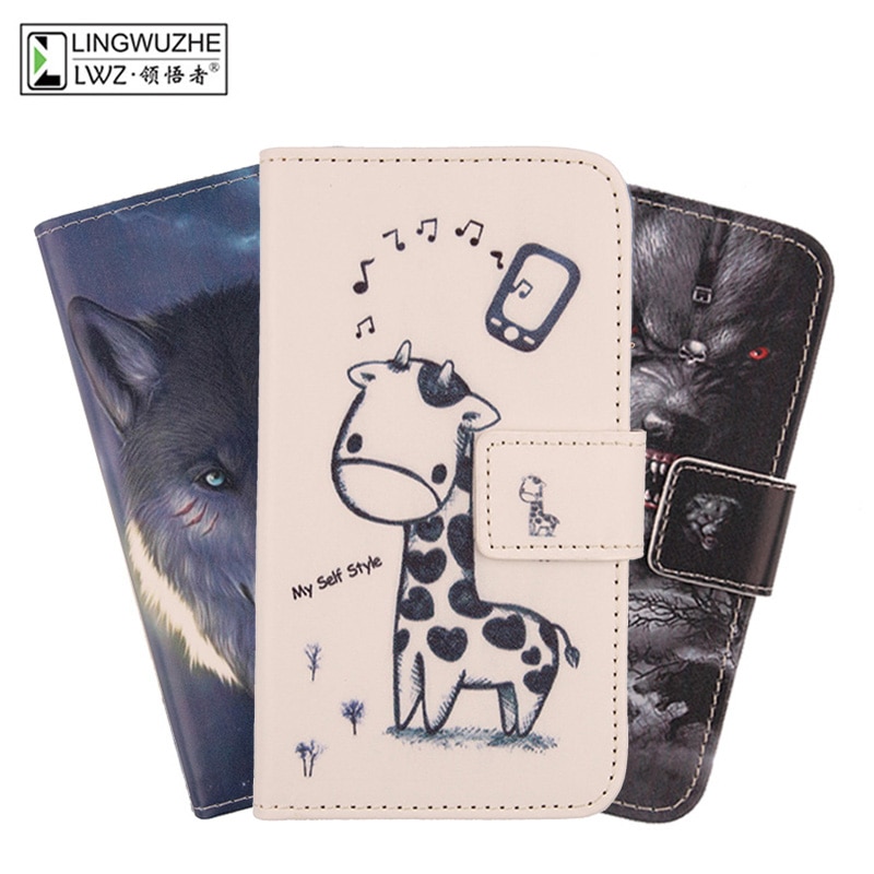 For Digma Linx Base 4G Case 5.34 inch Leather Flip Wallet Mobile Phone Case For Digma Linx Base 4G Holster