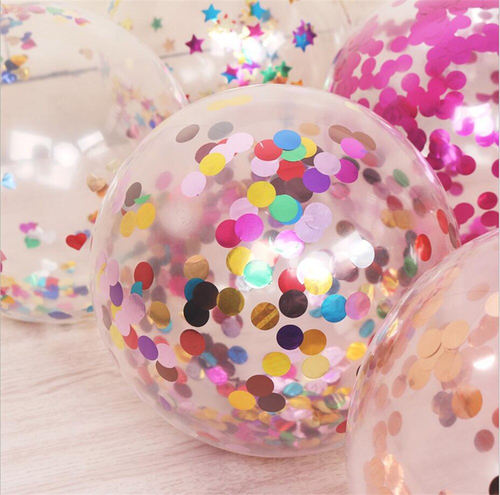 Dessin animé chapeau 5 pièces/lot ballons clairs or étoile feuille confettis ballons transparents décorations de fête dessin animé chapeau
