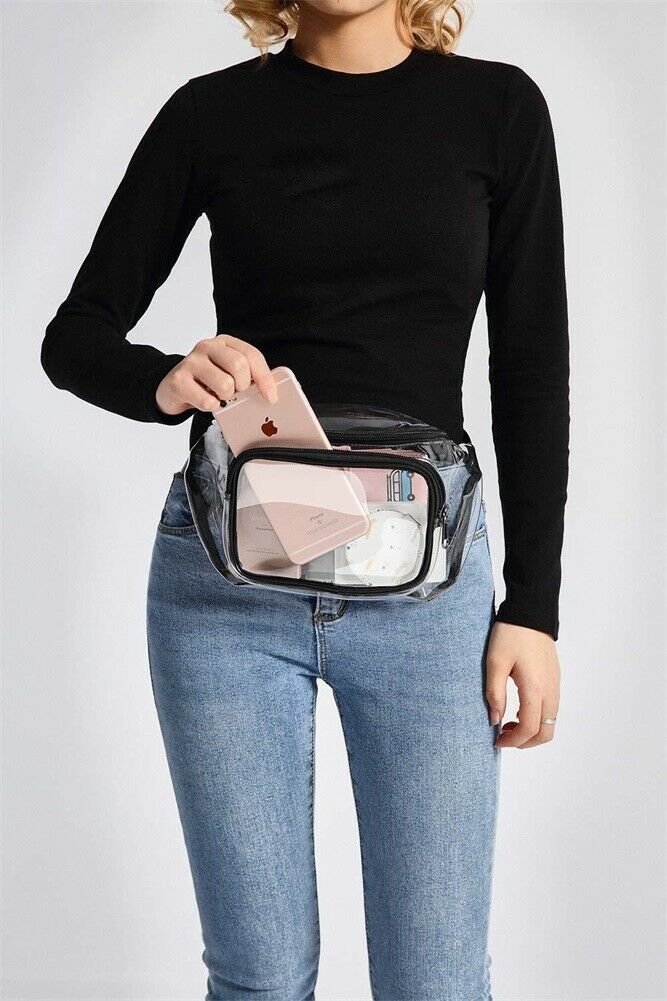 Riñonera para mujer, bolsa de mensajero de gelatina transparente, riñonera de cintura, bolsa de pecho