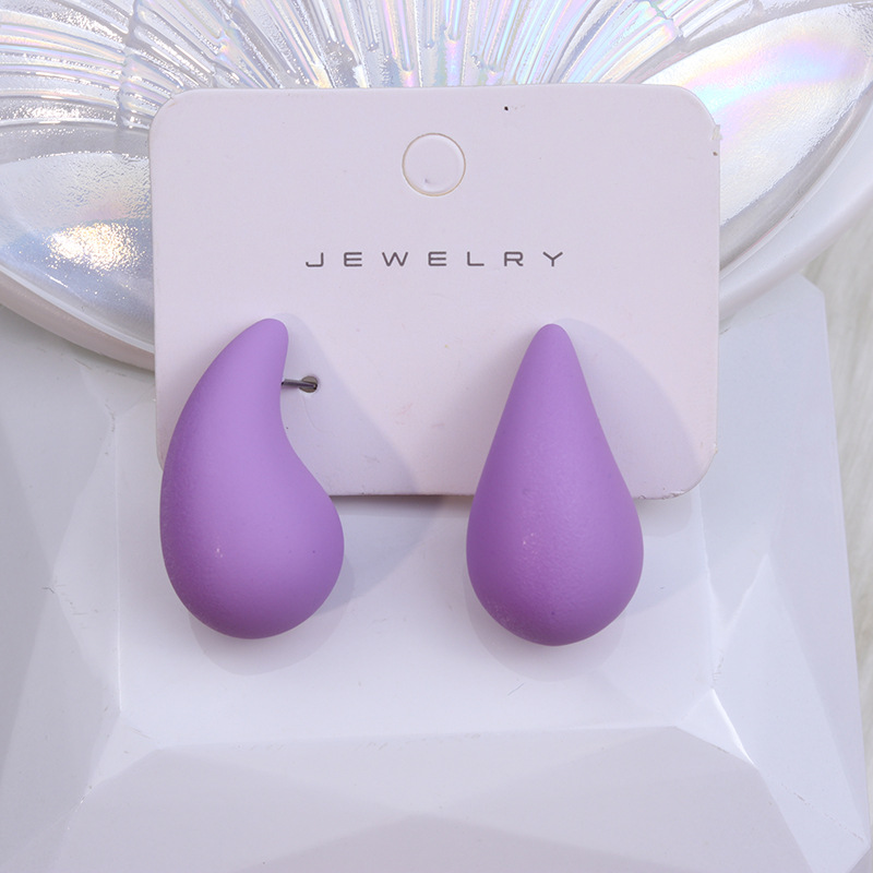 Pendientes colgantes de gota de agua con cúpula gruesa multicolor para mujer y niña, aretes grandes de acrílico con forma de lágrima, joyería ligera para las orejas Dupes: Color amarillo dorado claro