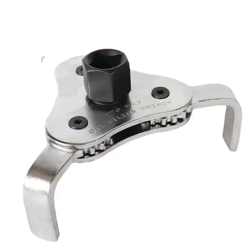 Universal Adjustable Oil Filter Wrench From 2-1/2 Inch to 4.5 Inch Oil Filter Wrench Tool Set With 3 Jaw Uninstall Removal Key: Default Title