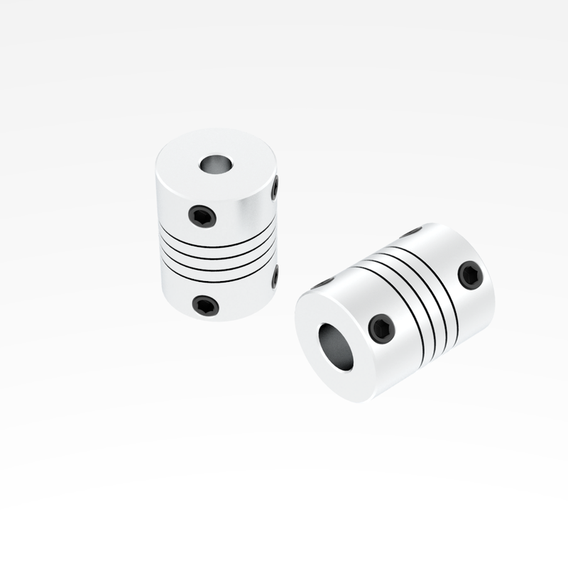 Aluminium CNC Motor Kaak Askoppeling 5mm Tot 8mm Flexibele Koppeling OD 19x25mm 3/4/5/6/6.35/7/8/10mm