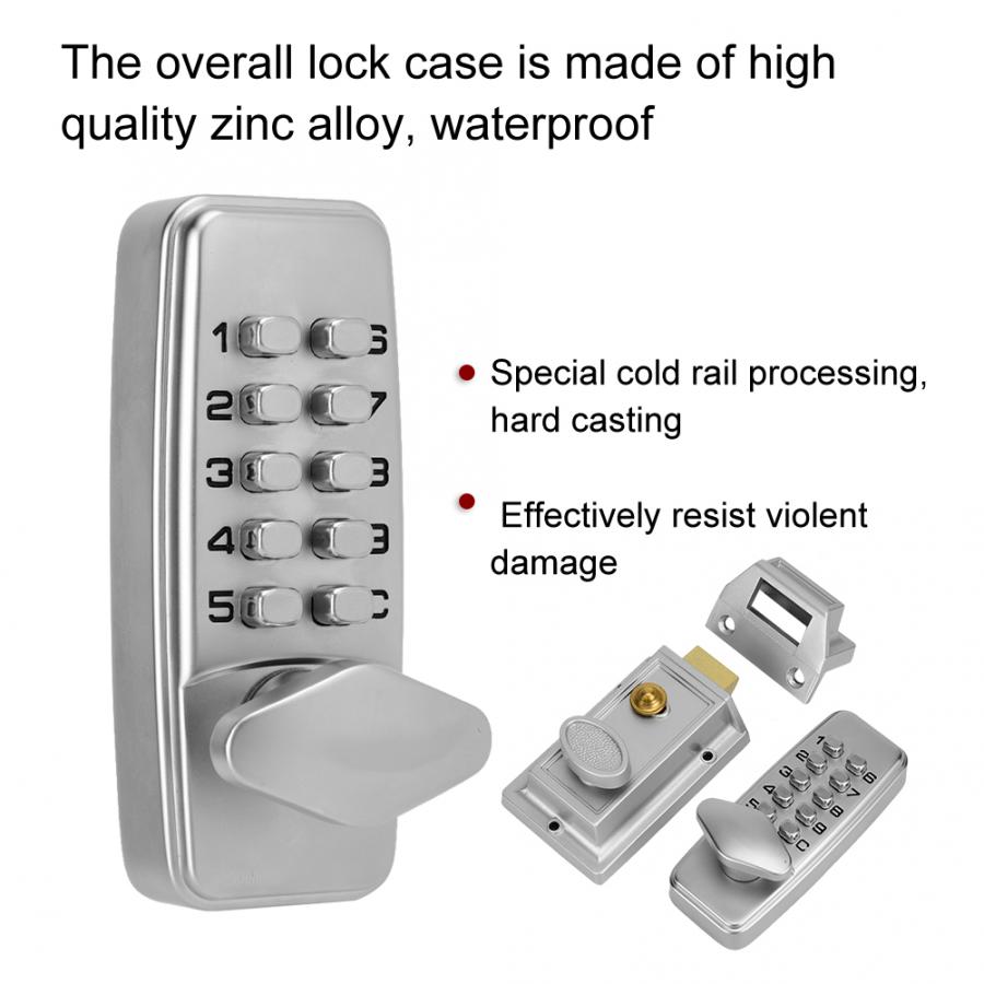 Zinc Alloy Miniature Mechanical Combination Lock Numberal 2 - 4 Digits Code Lock Cabinet Indoor Outdoor Door Security Coded Lock