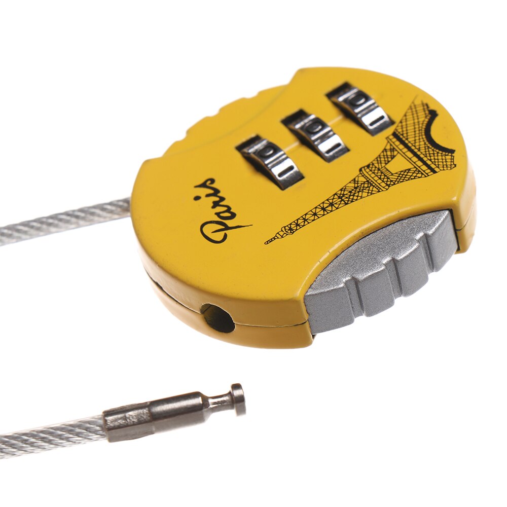 1 Pc 3 Dial Digit Nummer Code Hangslot Mini Mechanische Cijferslot Veiligheid Reizen Koffer Safe Lock Bagage Lock Van gym