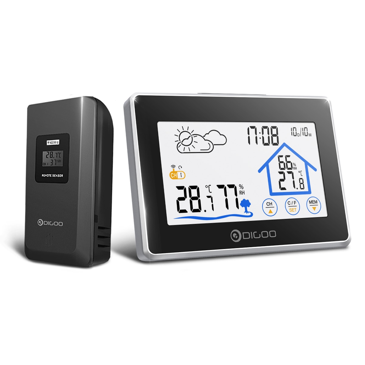 Digoo DG-TH8380 Big Screen Weather Station Thermom... – Vicedeal
