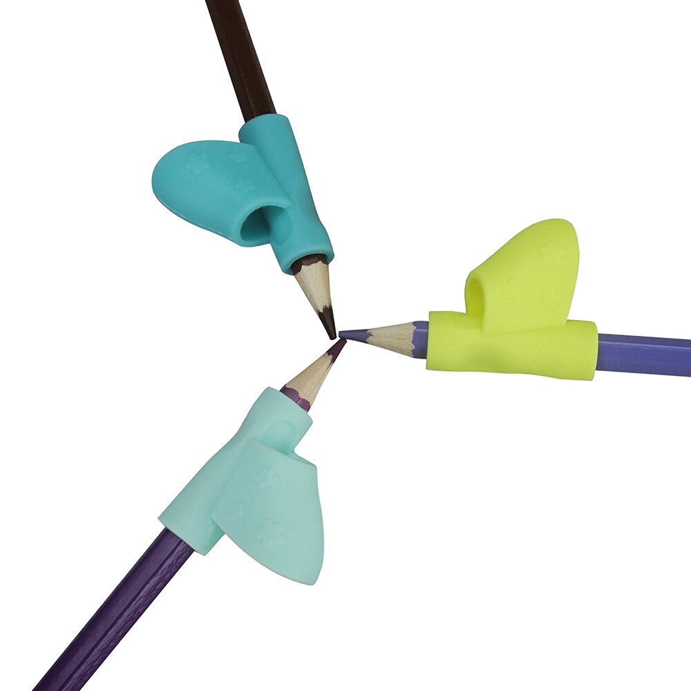 3pcs Children Writing Pencil Pan Holder Kids Learning Practise Silicone Pen Aid Grip Posture Correction Device For Students #W