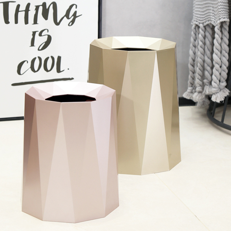 Built-in Simple Garbage Bin Bedroom Living Room Multi-Purpose Trash Can without Cover Nordic Style