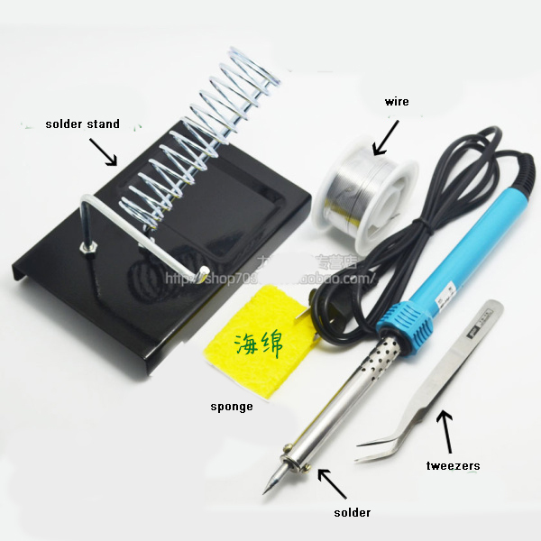 Natuurkunde gereedschap 60 Watt Elektrische Soldeerbout Soldeer Tool Kits met EU plug soldeer tool kit