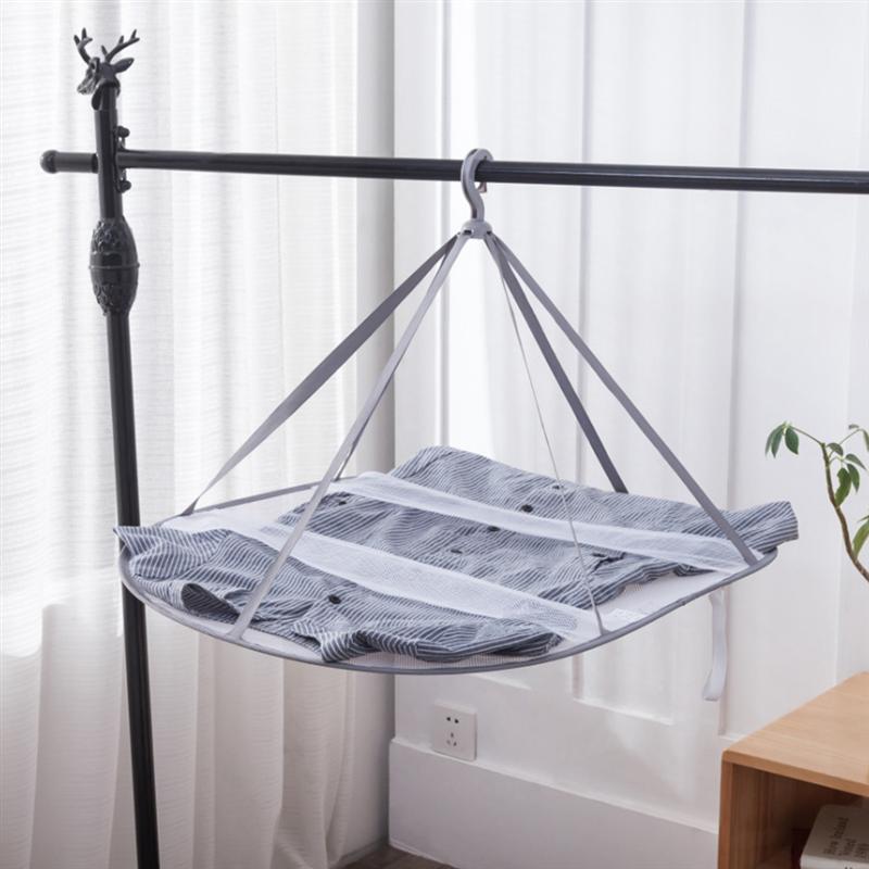 Home Dryer Drying Rack Folding Hanging Clothes Laundry Basket Dryer Sweater Cloth Net Dry Rack Mesh Hanger