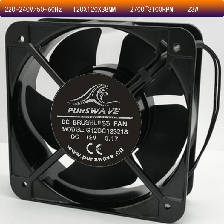 PURSWAVE CP4x6x240 Mini condenser Radiator with 2pcs 12V24V220V 120*120*25mm fan Fin space copper tube heat exchanger: 220V Fan