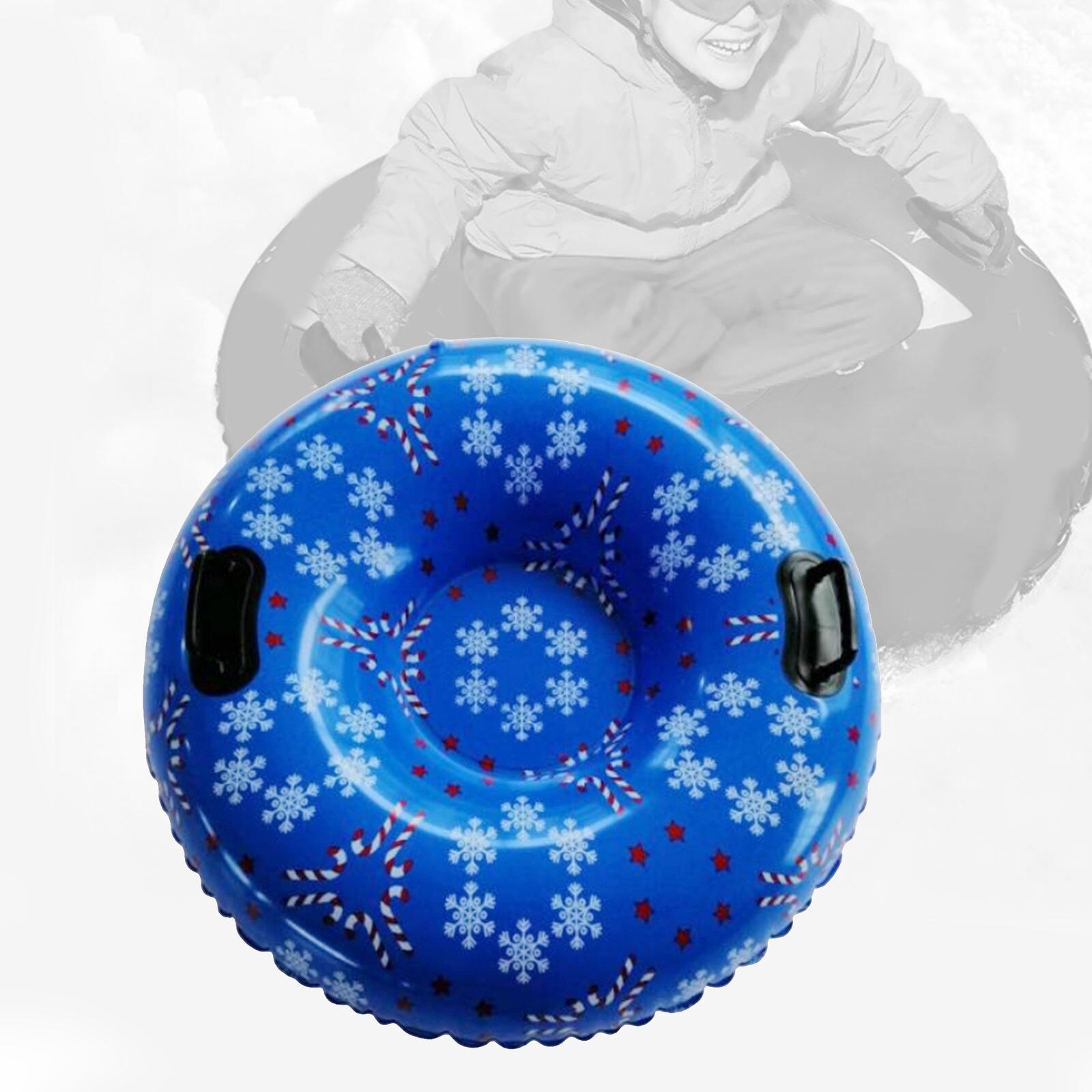 Tubo da neve gonfiabile resistente con manico rinforzato slitta in PVC resistente: 120cm