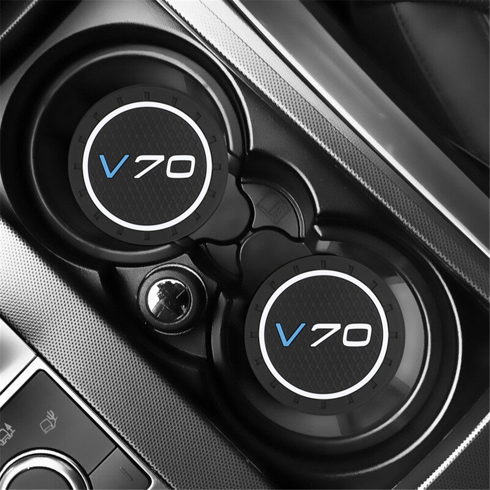 2 Stuks Auto Auto Water Cup Slot Antislip Mat Accessoires Voor Volvo V70 Auto Styling