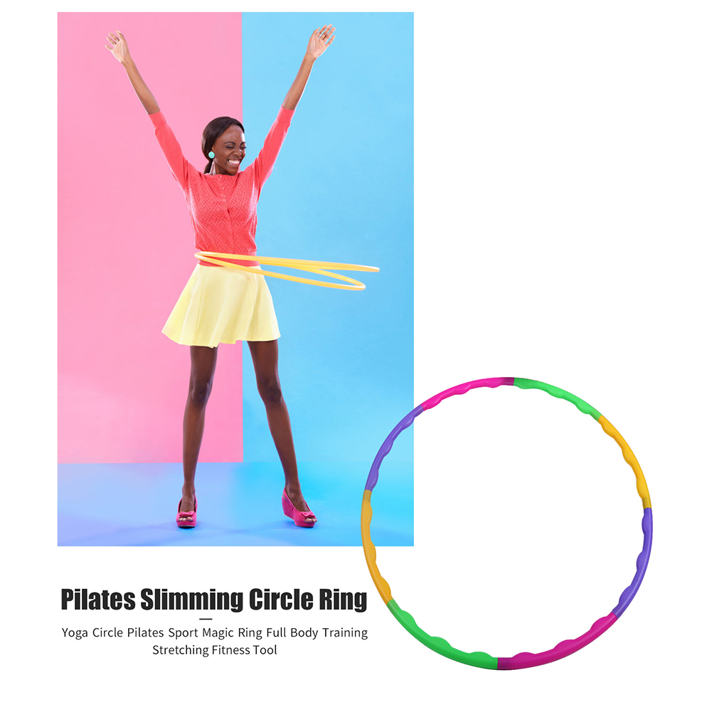 8 Tubes Yoga Waist Exercise Slimming Sport Hoops Exercise Circle Plastic Massage Deconstructable Gymnastics Hoop