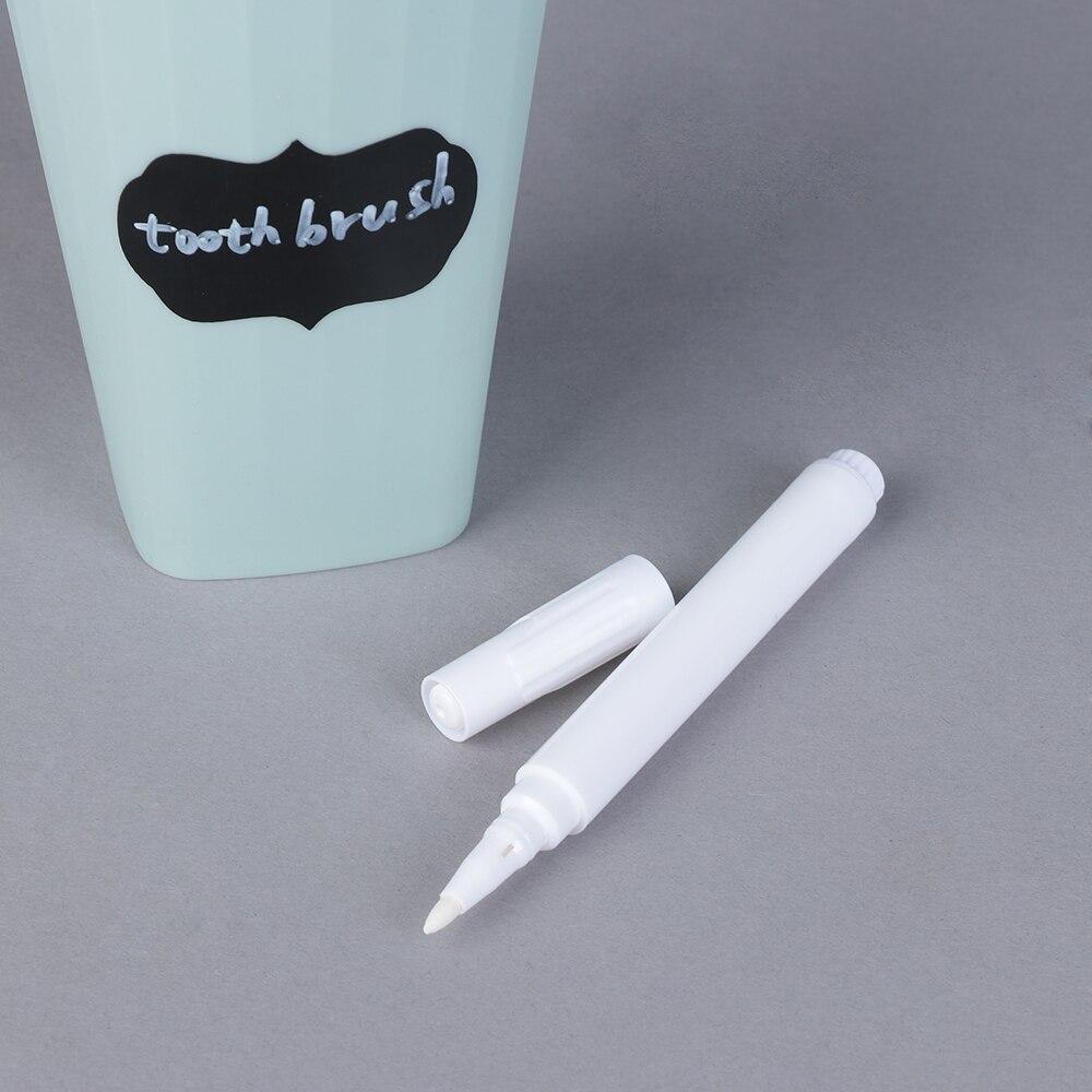 1szt Czarny Biały Płynna Kreda Tablica Rysunkowa Długopis robić Pokoju Dziecięcego Naklejka Ścienna Kuchnia Słoik Butelka Etykiety znak Długopisy Łatwe robić Wycierania