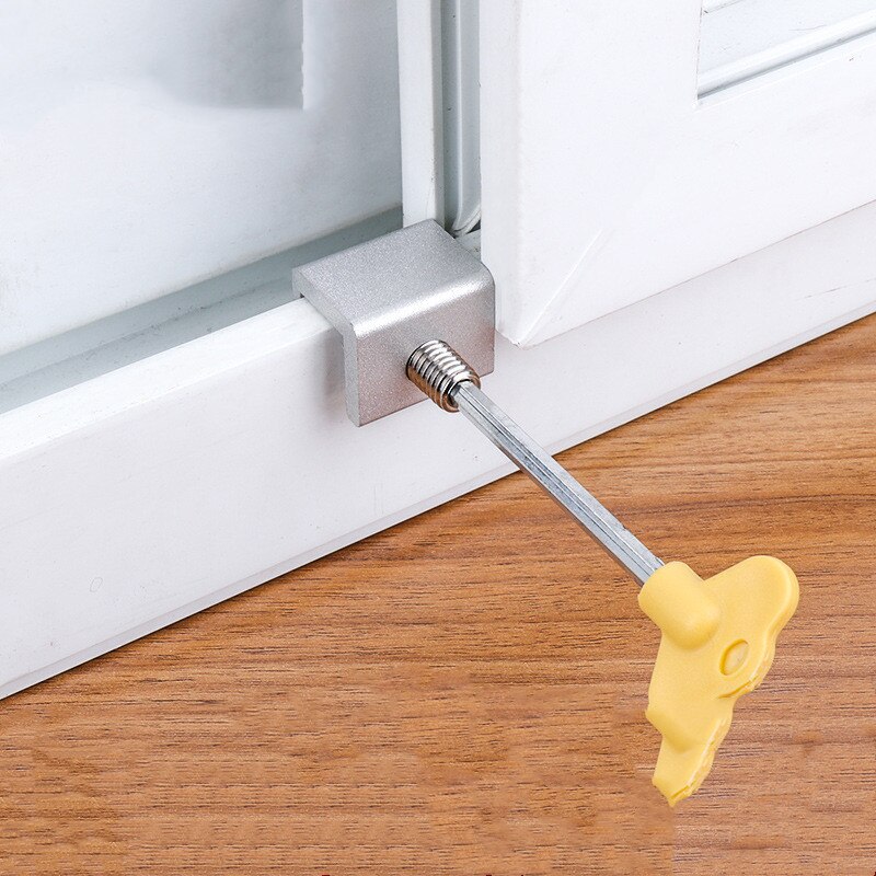 5 piezas limitador de bloqueo antirrobo, ventana corredera, protección de seguridad infantil, cerradura de aleación de aluminio, duradera, posición libre