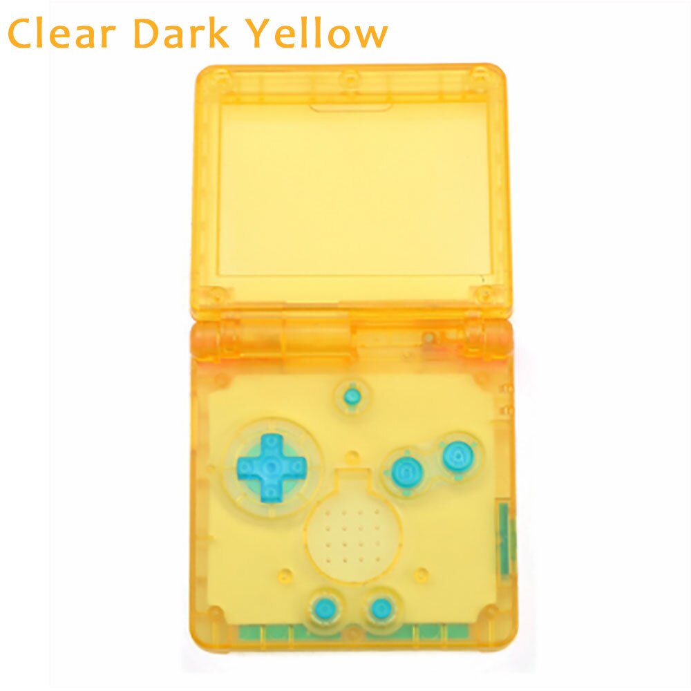 JCD 12Color Transparent Clear Color For GBA SP Replacement Housing Shell Cover Case For Nintendo GameBoy Advance SP: Clear Dark Yellow