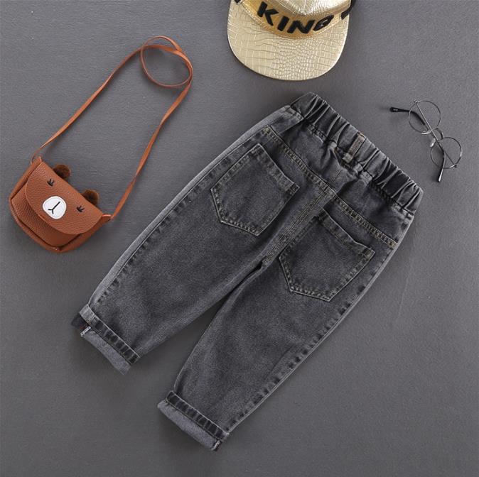 Nuevos pantalones vaqueros para chicos, ropa para niños, pantalones vaqueros de 2 a 6 años, pantalones vaqueros grises de lavado informal, pantalones vaqueros clásicos