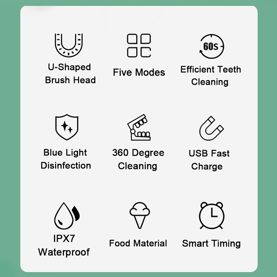 Seelaugh Kinderen Oplaadbare Elektrische Tandenborstel Relatiegeschenk Baby Benodigdheden U-Vormige Elektrische Tandenborstel