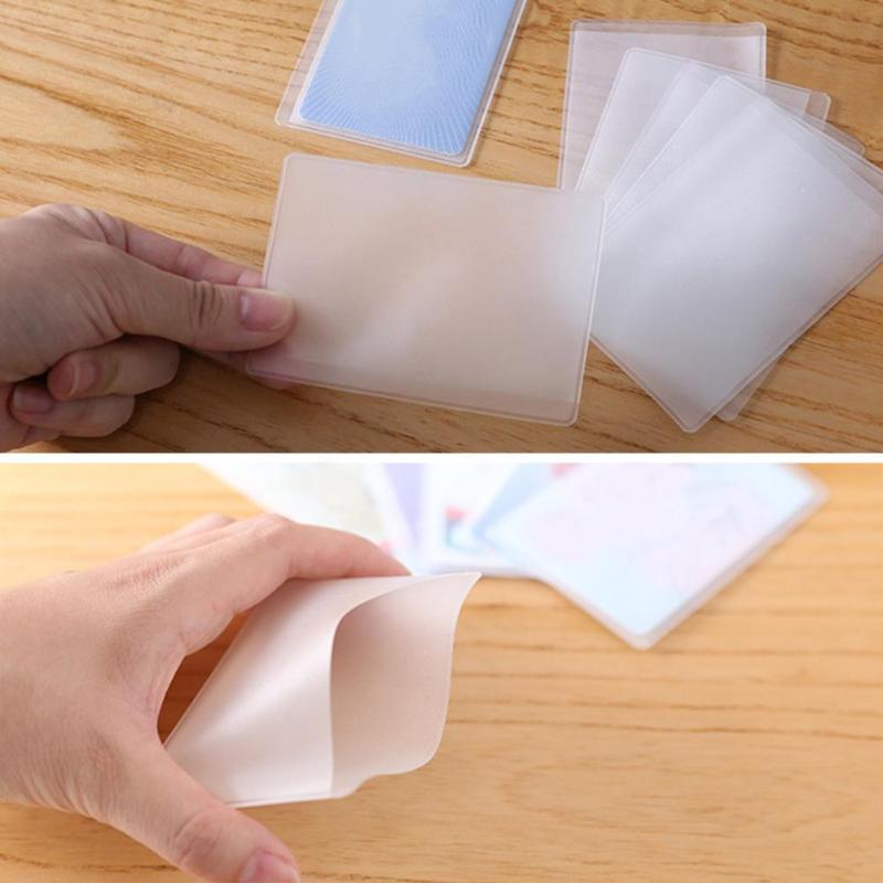 Funda protectora de tarjetas de manga TARJETA DE PVC 100 Uds. Funda de credencial de identificación tarjetero para tarjetas de crédito bancarias accesorios foto/tarjeta/pasaporte/passbook nueva