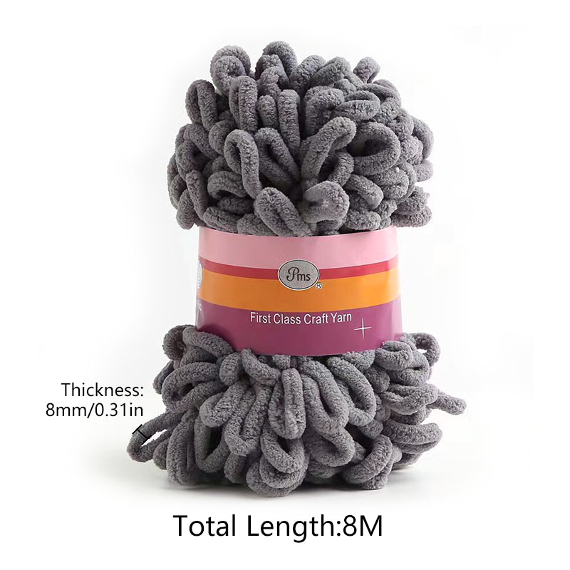 Hilo grueso de chenilla para tejer a mano, 100G, para manta de ganchillo, alfombra, manualidades