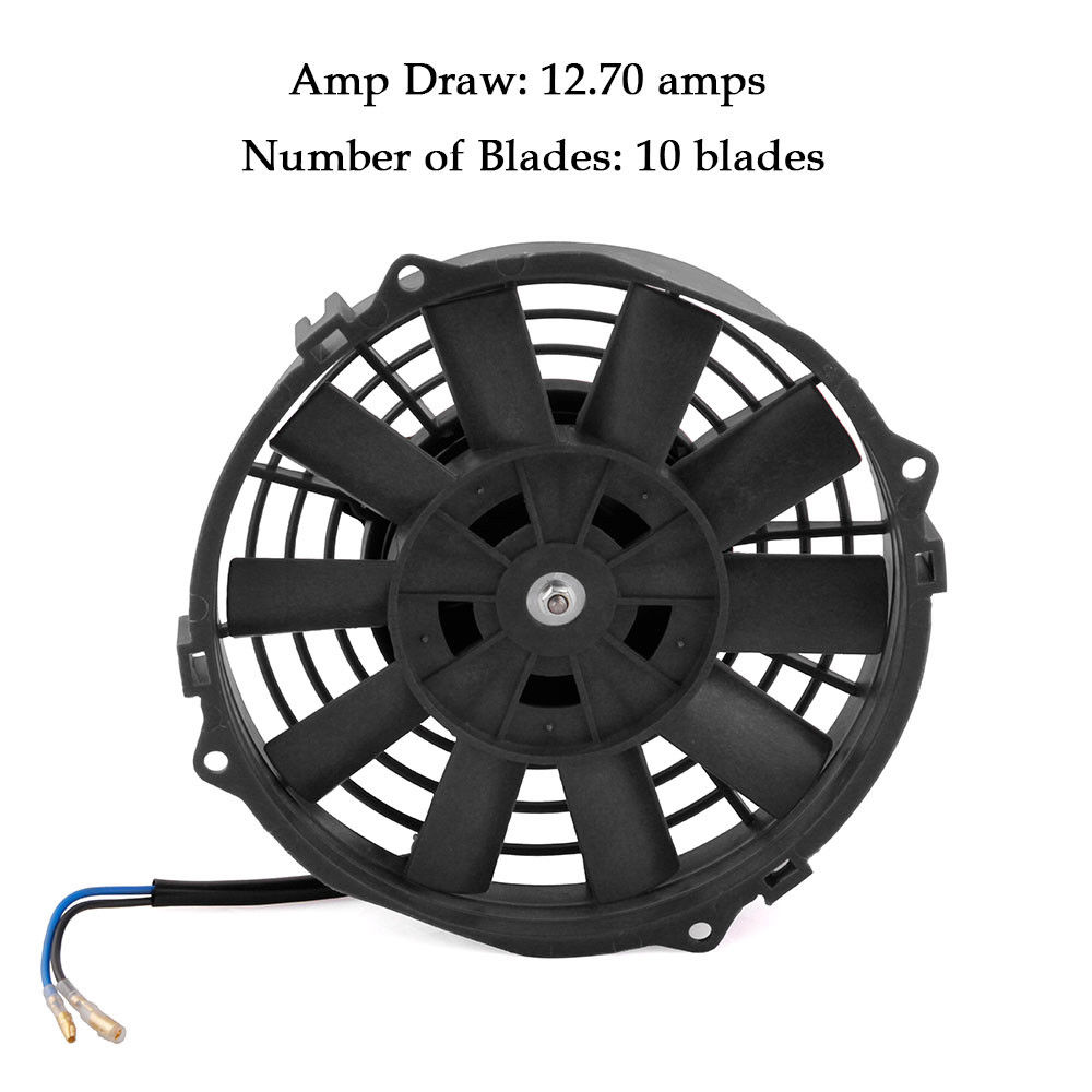 Universal 12V 80W 7 Inch Slim Reversible Electric Radiator Cooling AUTO FAN Push