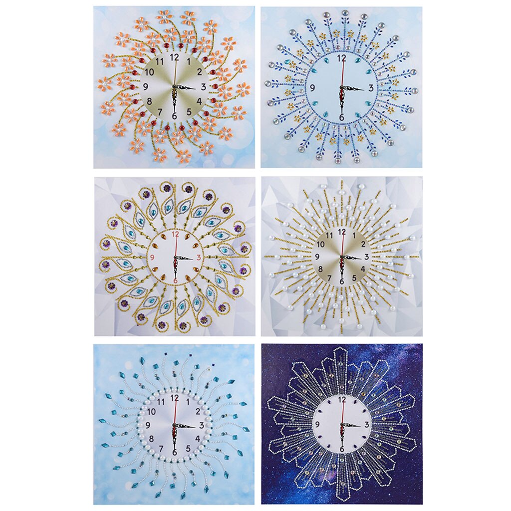 Horloge à faire soi-même, broderie 5D diamant, peinture, perceuse, partie spéciale, décor artistique mural pour la maison