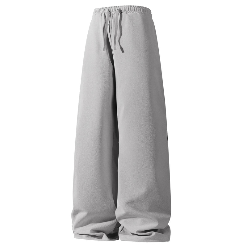 Nouveaux hommes pantalons de survêtement respirants couleur unie coton pantalons décontractés Joggers Streetwear ample léger mince pantalon hommes: S / Gris foncé
