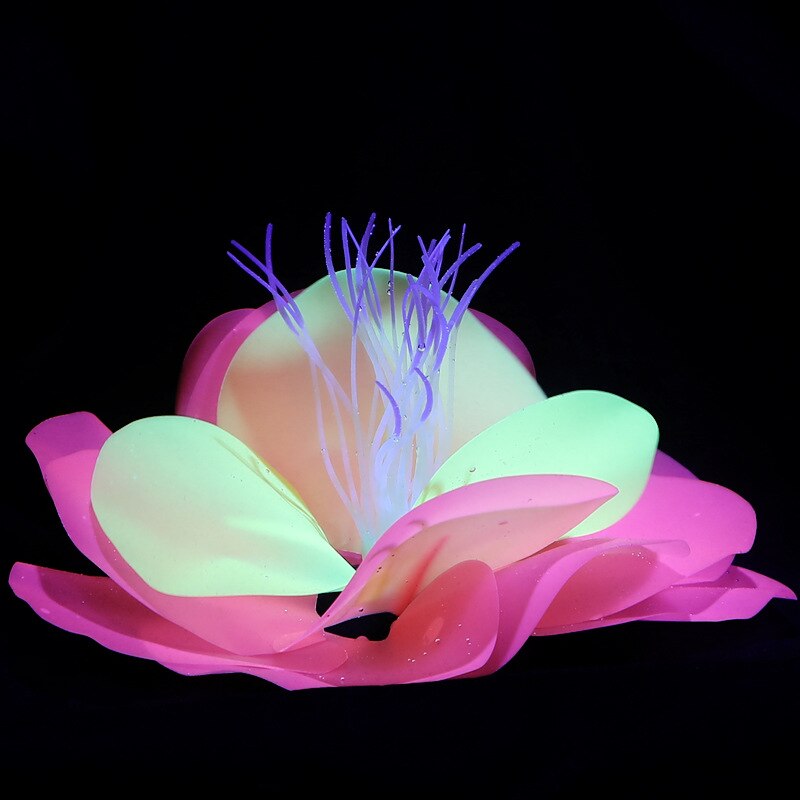Kathson 2 PCS Artificial Soft Sea Anemone Coral Plant For Aquarium Fish Tank Decoration Silicone Aquarium Ornament, Blue,Purple