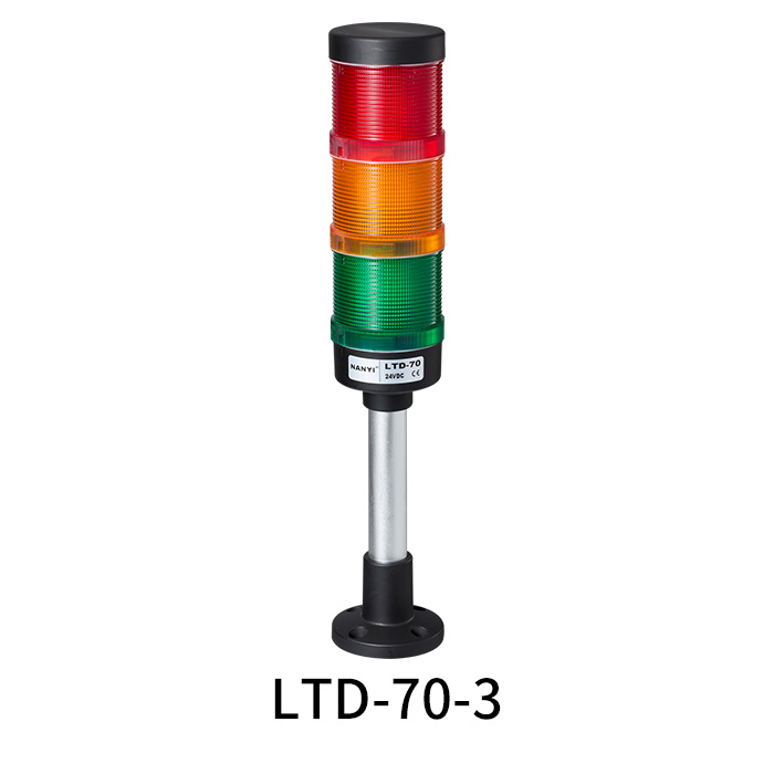 Tour de signalisation à Led, diamètre 70mm, 24V, lumière rouge, jaune, verte, multi-couches, piles, voyants d'alarme, lampe d'avertissement pour Machine industrielle: 3 Stack No Buzzer