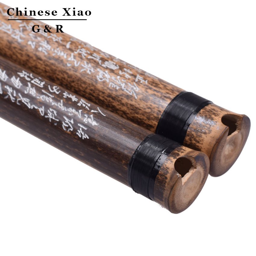 Chinese Bamboo Flute Xiao Traditional Vertical Flauta Woodwind Musical Instrument 8Holes G/F key For Beginners