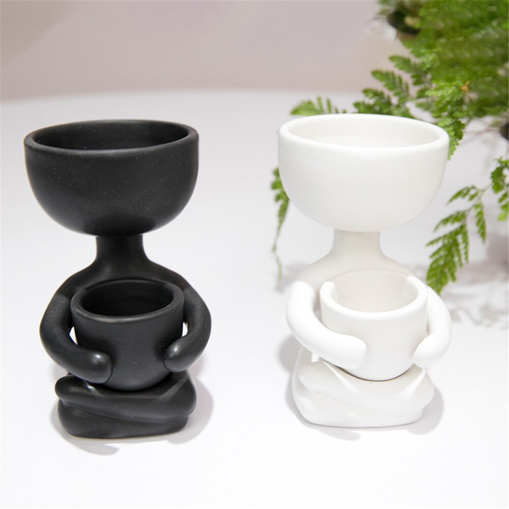 Ceramic Crafts Fleshy Flower Vase Home Decoration Humanoid Ceramic Flower Pot Vase Plant Pot