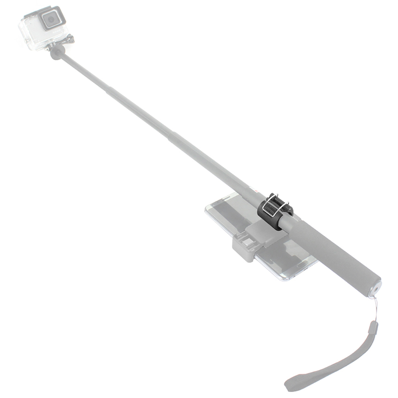 BGNing Auto Selfie Lock Clip Stick monopié de mano hebilla ajustable adaptador de soporte de teléfono para Gopro HERO 8 7 6 5 Cámara de Acción