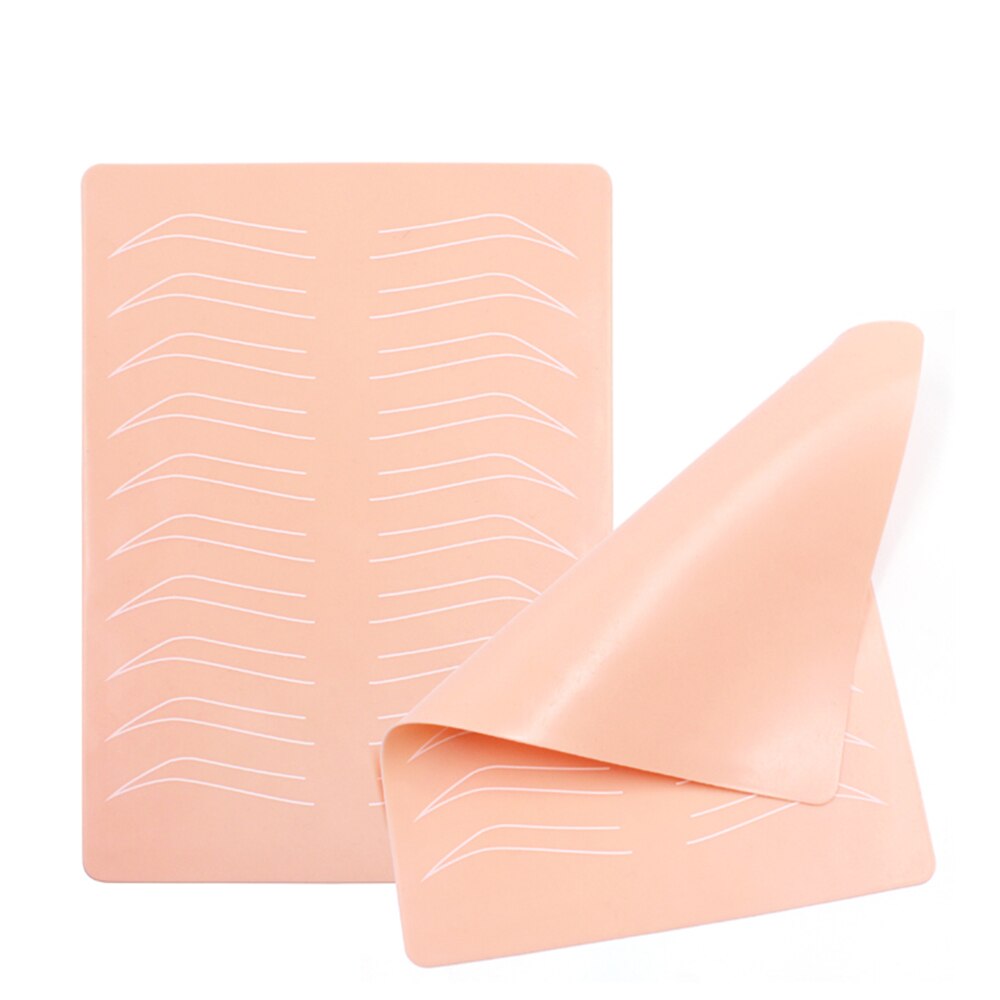 10Pcs ermanent Makeup Tattoo Pratice Skin Tattooing Microblading Eyebrow Brow Pads Latex Silicone Rubber Supplies for Beginners