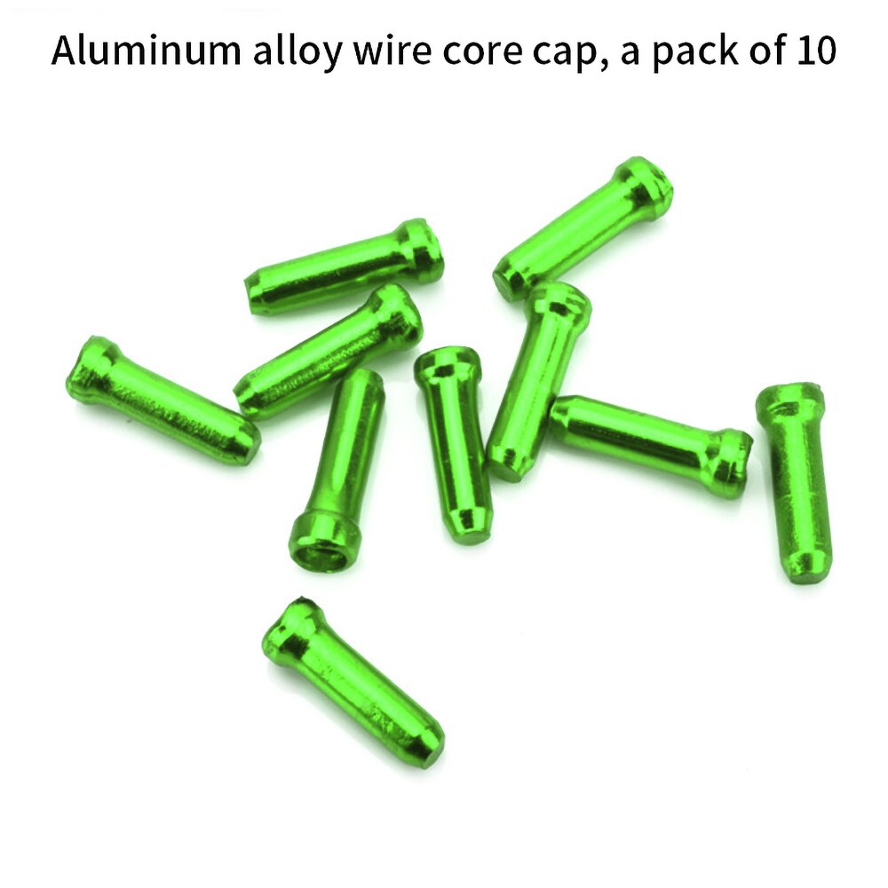 3packs Bike Linie Rohr Innere Linie Abdeckung Variabler Geschwindigkeit Bremse Linie Core Hut Aluminium Legierung Linie Core Kappe Farbe metall Schwanz Kappe: 30 pcs green