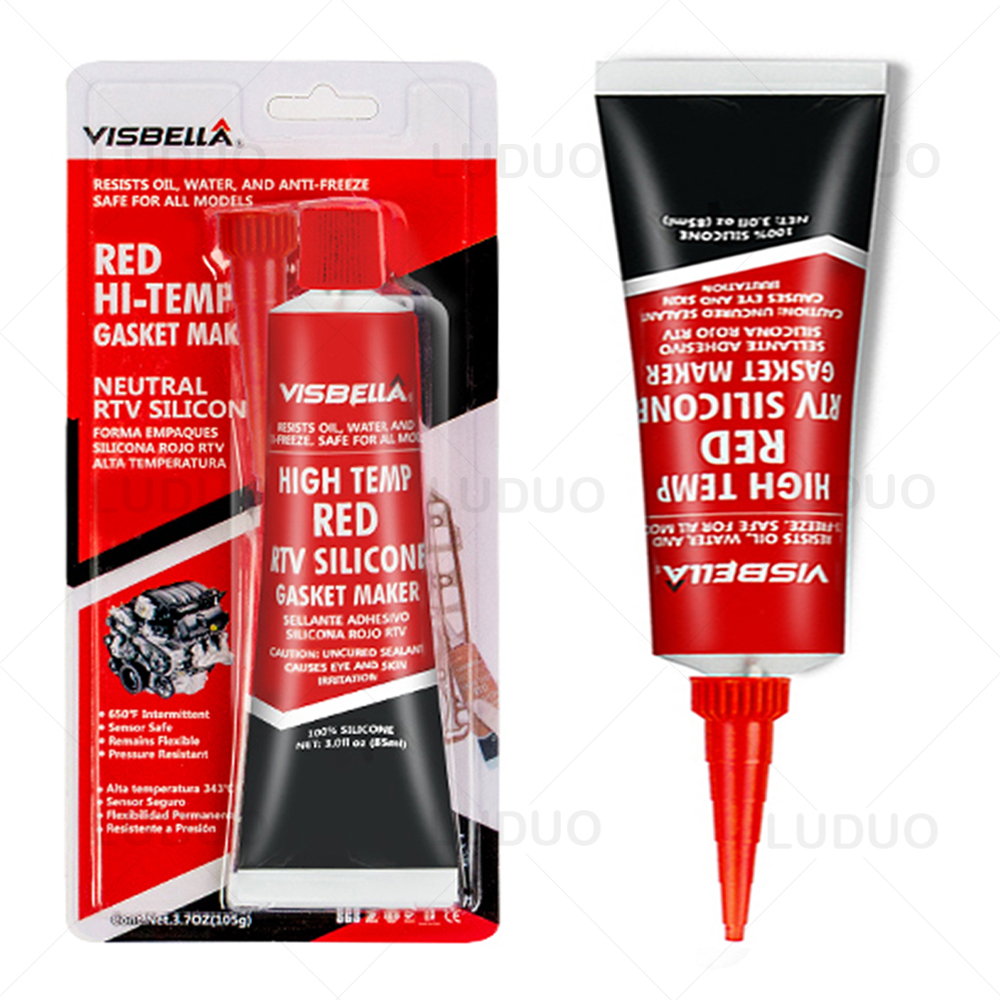 Sellador adhesivo de silicona RTV de alta temperatura, pasta fuerte súper pegamento de 85g para reparación de sellos de espacio de Motor de coche, relleno de Motor: Blanco