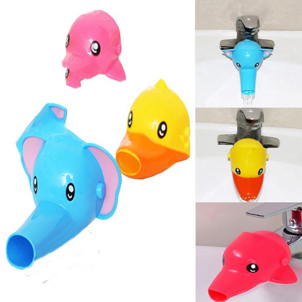 Faucet Aerator Cute Animals Water Tap Faucet Extender Children Kids Washing Hand Helper Water Diffuser Kids Bathroom Accessories