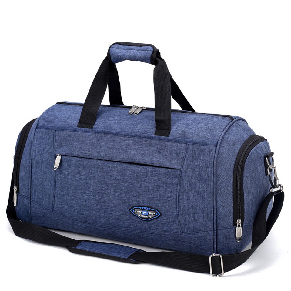 Poręczny robić noszenia jako długie lub krótkie torby podróżne na co dzień duży bagaż torebki mężczyźni kobiety torby na ramię Crossbody podróż posłaniec worek marynarski: Niebieski