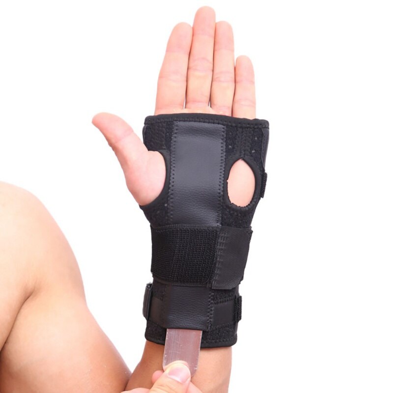 1/pcs Verstelbare Ademend Polssteun Brace Medische Arm Carpaal Medische Polssteun Fitness anti-verdraaien Onderarm Spalk: Black