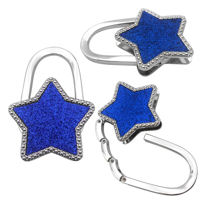 Gancho de bolso de mano portátil, colgador de bolsa plegable de escritorio, soporte de bolso, novedad, Star Degsin