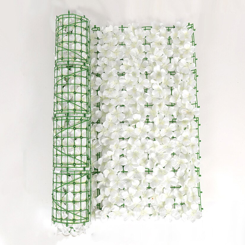 Artificial Flowers Beds Roll Garden Border Balcony Screen Artificial Hedge Landscape Edging Decorative Fence Garden Home Decor: White 0.5x3m