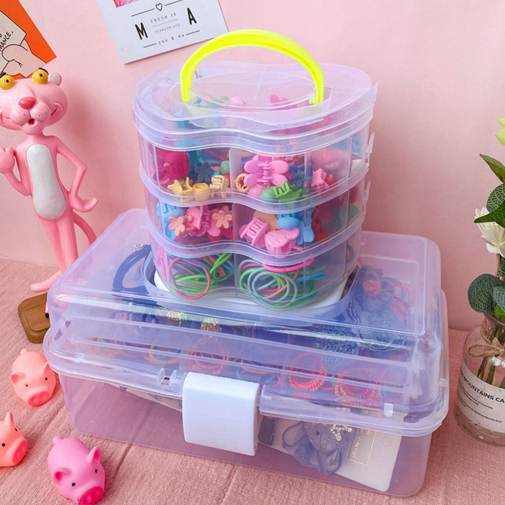 Plastic Jewelry Box Head Rope Storage Box Children Girl Head Rope Hair Accessories Desktop Jewelry Box Case Display Organizer