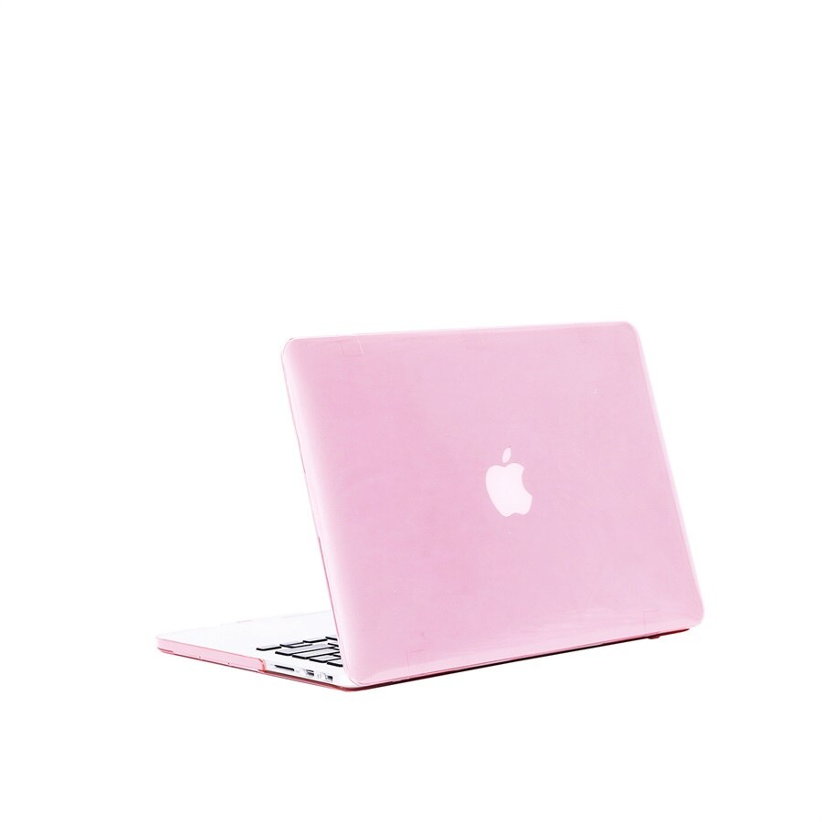 For Old Macbook Pro 13 with Retina Case, Crystal Clear Hard Case & Silicone Keyboard Cover Screen Protector for A1425 A1502: Clear Pink