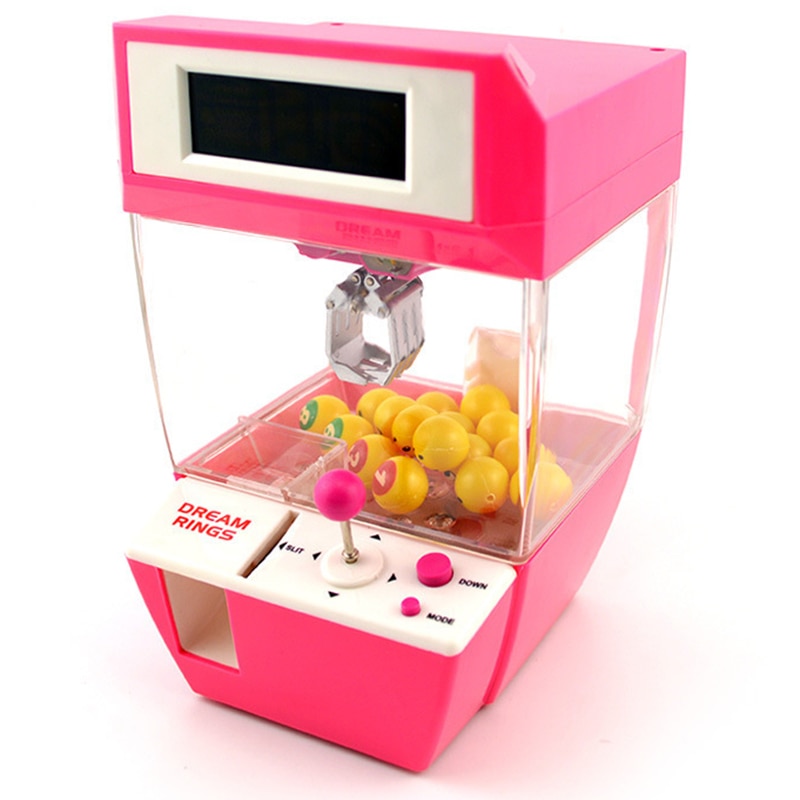 Doll Claw Machine Mini Slot Game Vending Candy Machine Grabber Arcade Desktop Caught Fun Music Funny Toys Gadgets Kids