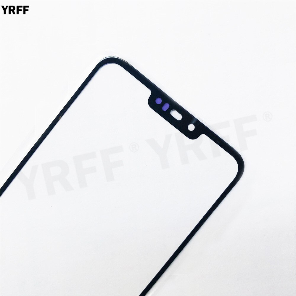 Verre extérieur pour Huawei Honor 8C (pas d'écran tactile LCD) pièces d'assemblage de couvercle extérieur en verre avant