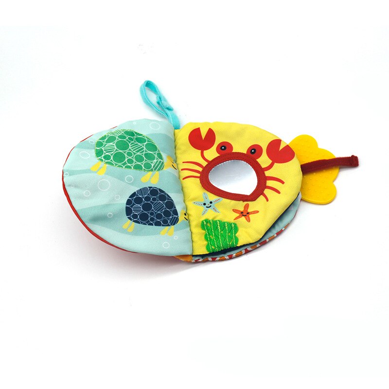 Puzzle Baby Early Educational Toy Cartoon Fish Cloth Book Baby Soft Educational Learning Toys Rattles Soothing Toy