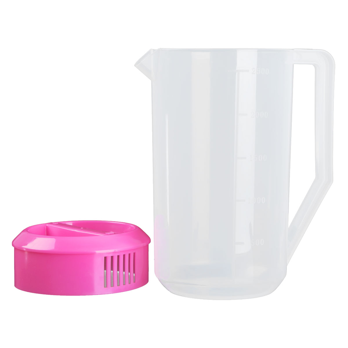 Jarra para agua fría de plástico de grado alimenticio, jarra transparente con tapa, a prueba de fugas, para agua, hielo, té y zumo